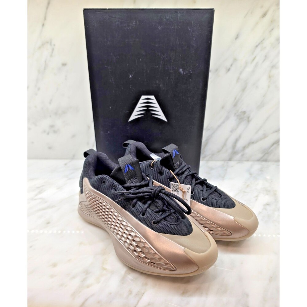adidas AE 1 Low Anthony Edwards Champagne Metallic JQ6132 6.5Y NIB Extra Laces